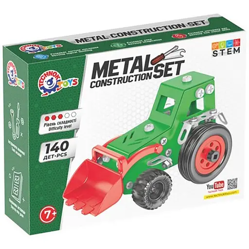 Детский металлический конструктор ТехноК 1799TXK 140 деталей - фото 1