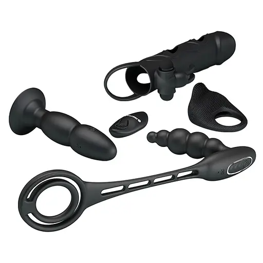 Набір секс іграшок Pretty Love Master Hunter 4 шт. чорний - фото 4