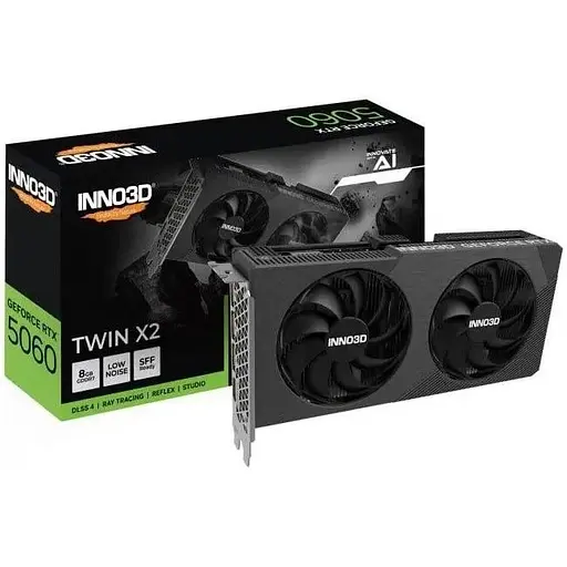 Видеокарта Inno3D GeForce RTX 5060 Twin X2 8G - фото 1