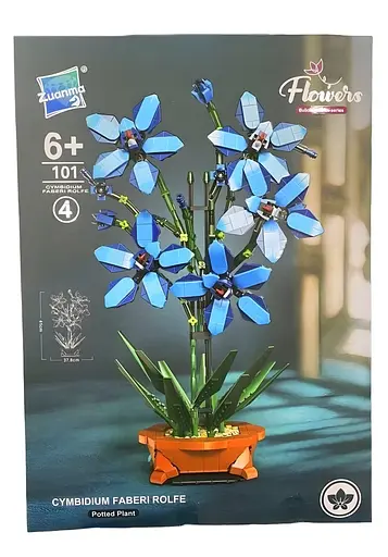 3D конструктор Flowers Голубая орхидея на 1097 деталей (25-127) - фото 2