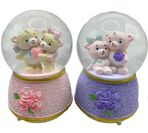 Сніжна куля Музична Пара ведмежат, F-576-80, 80 мм (В асортименті) - фото 3