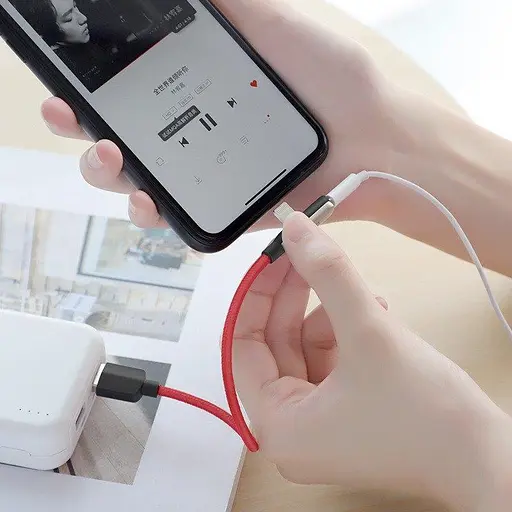 Переходник Hoco LS28 3 in 1 Apple to Lightning аудиокабель - фото 2