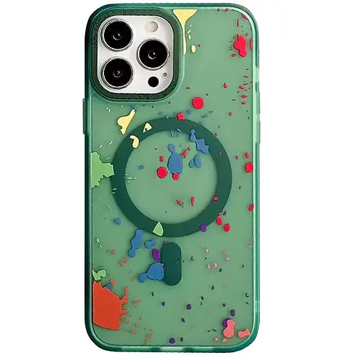 Чохол Epik TPU+PC Flush with MagSafe для Apple iPhone 13 Pro Max 6.7 Dark green - фото 1