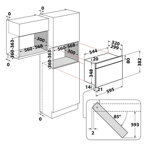 Вбудована мікрохвильова піч Whirlpool WMN14BB з функцією Хрумка скоринка - фото 4