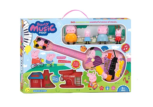 Игровой набор Свинка Пеппа лесной домик с гитарой и фигурками (618-4)