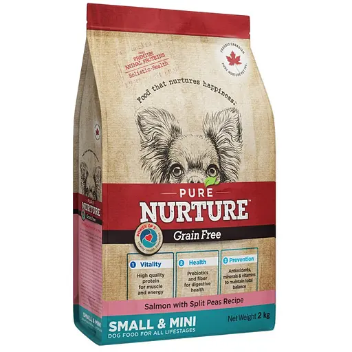 Сухий корм Pure Nurture для собак малих та дрібних порід на всіх стадіях життя, рецепт з лососем та кол. горохом 2 кг  - фото 1