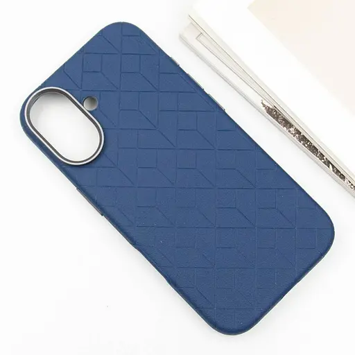 Шкіряний чохол Epik Carved with MagSafe для Apple iPhone 16, 6.1 Blue - фото 3