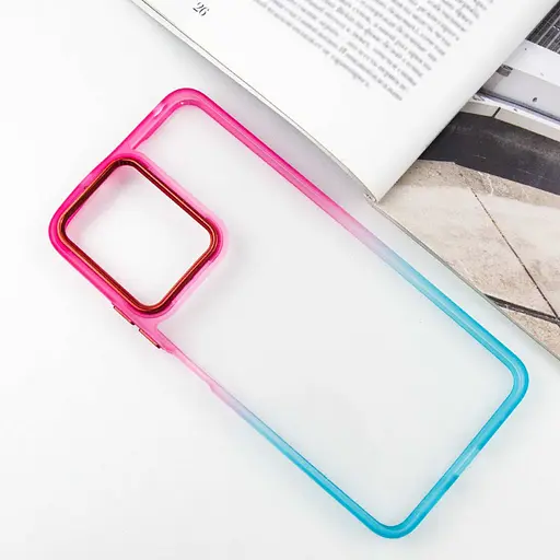 Чехол Epik TPU+PC Fresh sip series для Xiaomi Redmi Note 12 4G Бирюзовый / Розовый - фото 2