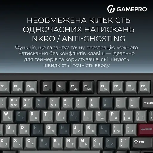 Клавіатура GamePro Asgard Yord Black (MK266BK) [152947] - фото 6