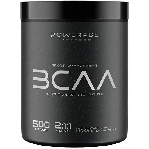Амінокислота BCAA Powerful Progress BCAA 2: 1: 1, 500 грам - Тропічні фрукти