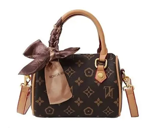 Жіноча міні сумка з бантиком (Коричнева)