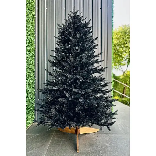 Ялинка штучна Hvoya Super Classic 180 см лита з дерев’яною підставкою чорна - фото 2
