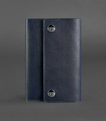 Шкіряний блокнот (Софт-бук) 5.0 темно-синій - фото 1