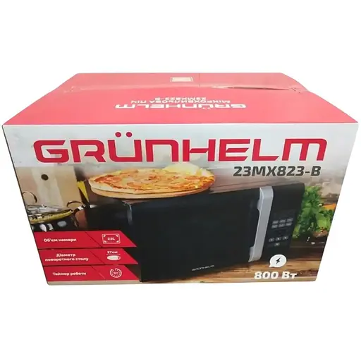 Мікрохвильова піч Grunhelm 23MX823-B 800 Вт 23 л чорна (95063) - фото 10