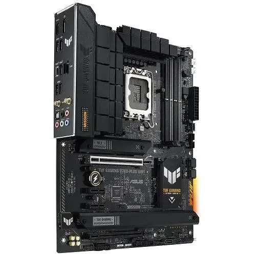 Материнская плата Asus TUF Gaming LGA1700, B760-PLUS WIFI, B760, 4xDDR5, Int. Realtek 7.1, Realtek 2.5Gb, WiFi 6, Bluetooth 5.2, 7xUSB3.2/3xUSB2.0, HDMI/DP, ATX - фото 3