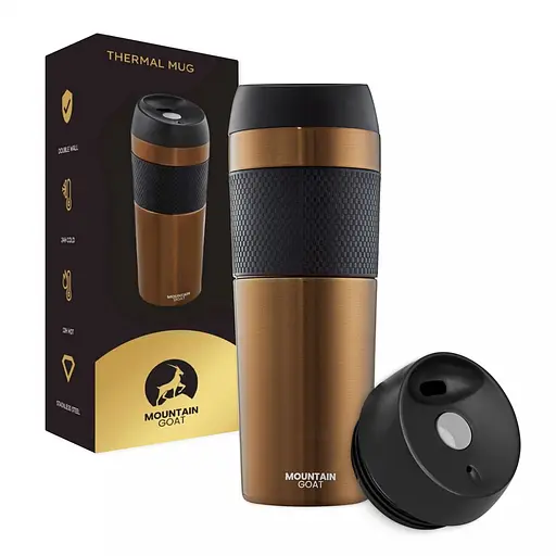 Термокружка Mountain Goat Travel 0.4 л Brown (P-5907739315724) - фото 1