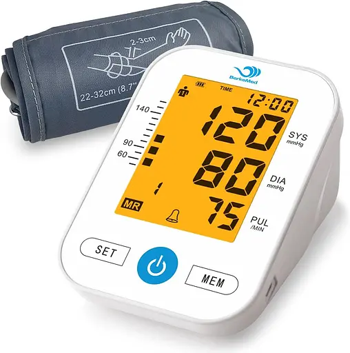 Монітор артеріального тиску BerkeMed Upper Arm з повністю автоматичним виявленням аритмії та вимірюванням пульсу