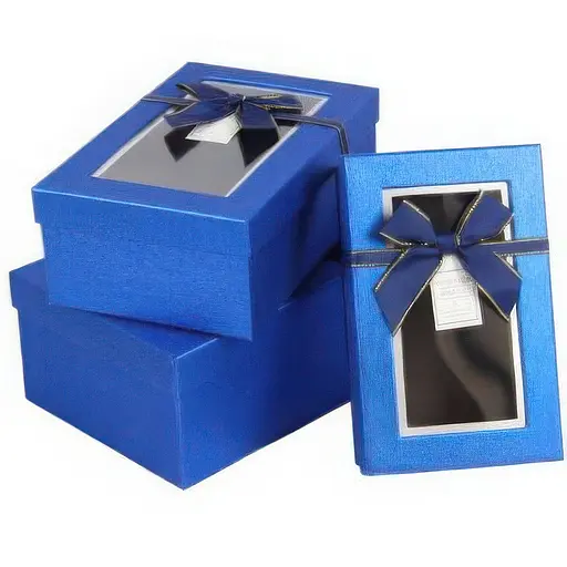 Набір подарункових коробок UFO 1037K-313 Blue 3 шт (1037K-313 Набор 3 шт BLUE прям.)
