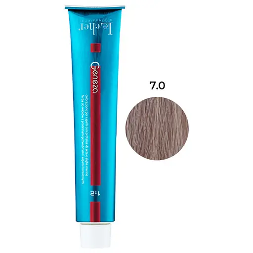 Профессиональная стойкая аммиачная крем-краска для волос Le Cher Geneza 7.0 интенсивный блонд 100 мл - фото 1