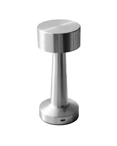 Настільна лампа з акумулятором Goldlux 327512 Simply LED 2700K+4000K+6500K IP20 срібляста - фото 1