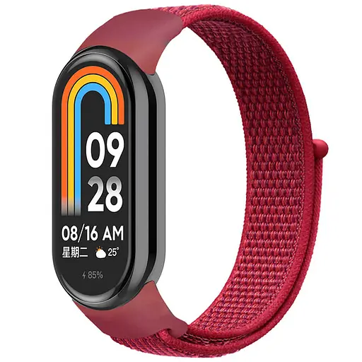 Ремешок Nylon New для Xiaomi Mi Band 8/9/10 Red