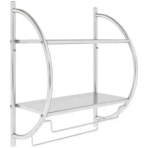 Настінна полиця для ванної кімнати з тримачем для рушників