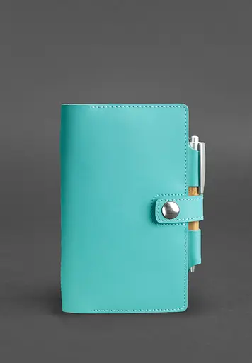 Жіночий шкіряний блокнот (Софт-бук) 4.0 бірюзовий - фото 2