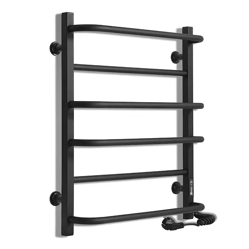 Электрический полотенцесушитель Laris Зебра Комфорт ЧФЧ6 500x600 Е правый R3 73207641, Черный матовый, Правое, Электронный - фото 1