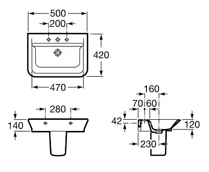 Умивальник Roca Gap A327476000, Білий - фото 3
