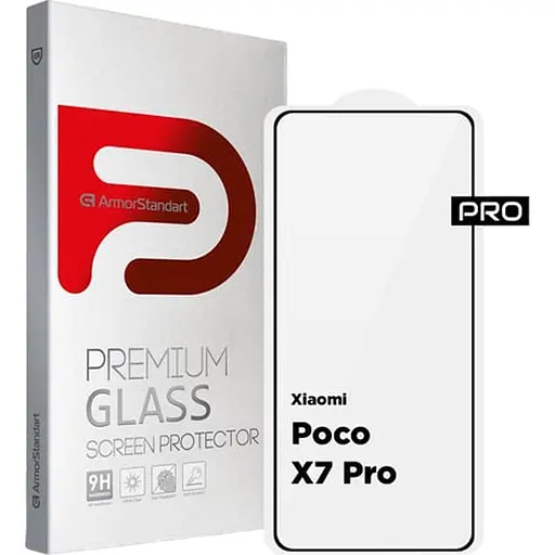 Защитное стекло ArmorStandart Full Icon Glass для Poco X7 Pro Black (ARM82713) [125538]