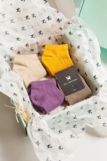 Набор из 12 пар коротких цветных носков ORGANIC cotton бесшовные JILL ANTONY 38-40 - фото 1