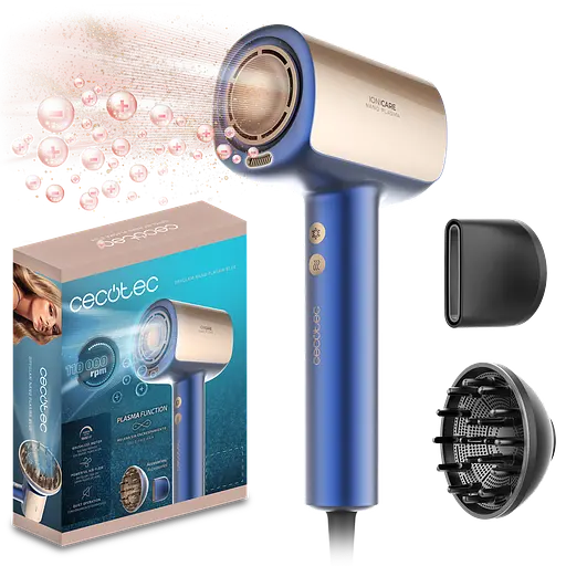 Фен CECOTEC DryGlam Nano Plasma Blue