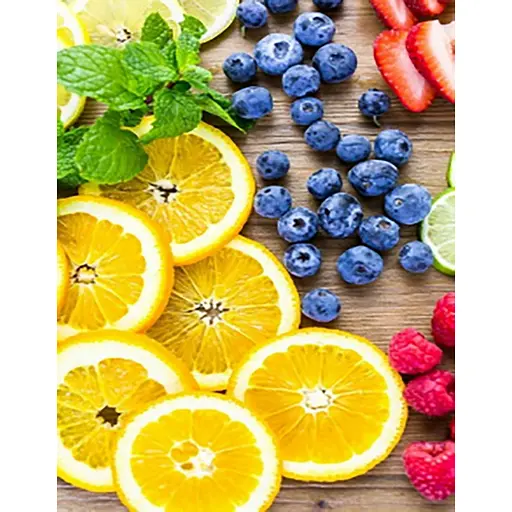 Алмазна мозаїка Strateg ПРЕМІУМ Фруктове асорті без підрамника розміром 40х50 см (JSFH85883) - фото 1