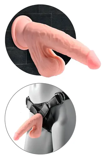 Фалоімітатор King Cock Plus TDC With 6", 19.5 см (тілесний) - фото 4