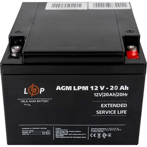 Аккумулятор LogicPower AGM 12V20Ah/240Wh (22882) [109166] - фото 3