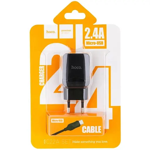 Зарядное устройство Hoco C22A Micro Черный - фото 2