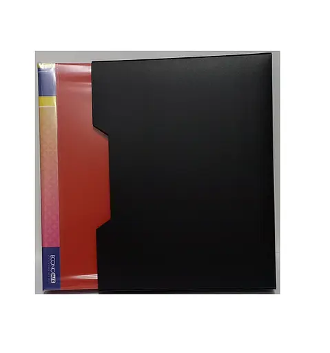 Папка з 100 файлами А4 E30610 Economix у пластиковому боксі (4044572306104) Червоний - фото 1