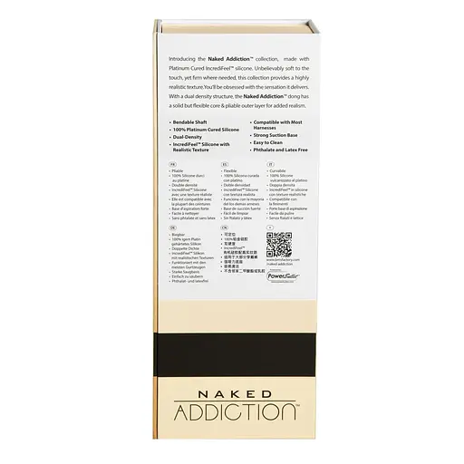 Фалоімітатор Naked Addiction – 9” Silicone Dual Density Bendable Dildo - Vanilla - фото 10