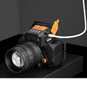 Налобний ліхтар Y10-T6 zoom + датчик руху + microUSB + PowerBank - фото 4