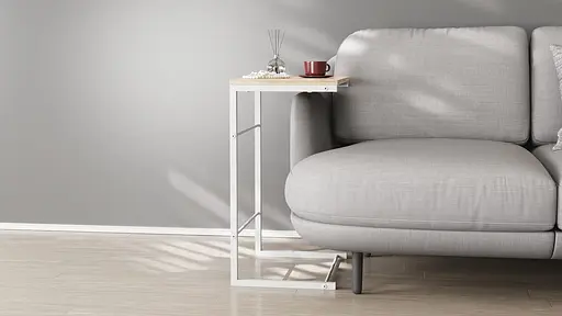 Столик Террі 650x440x330 Білий метал ДСП Дуб Сан-Марино 16мм FRD-104656