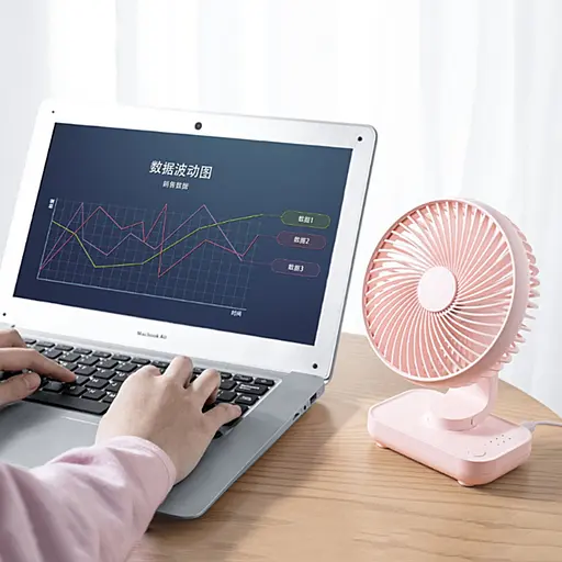 Вентилятор настольный беспроводной GXQC D606 розовый - фото 8