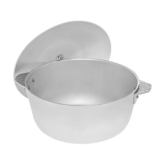 Кастрюля алюминиевая с крышкой 2.5 л, Полімет Серый 83860 - фото 4