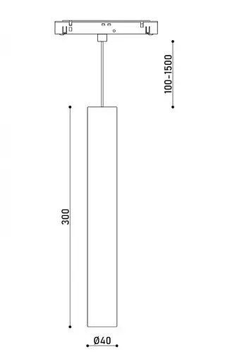 Світильник магнітний трековий KLOODI KDMG-TUBE300 12W 3K BK - фото 2