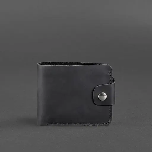 Шкіряне портмоне 4.3 чорне Crazy Horse - фото 6