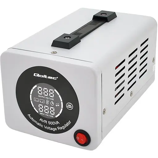Стабілізатор Qoltec AVR-500VA аналогова індикація 400W 1 schuko Q6