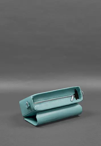 Женская кожаная сумка Mary бирюзовая - фото 8