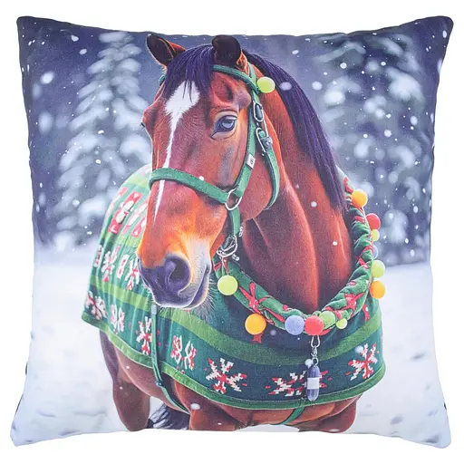 Подушка декоративна Home Line Кінь в святковому вбранні 40х40 см (197707)