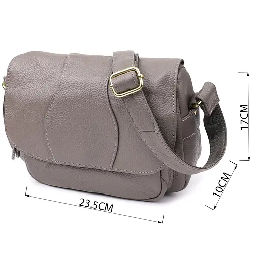 Сумка Vintage из натуральной кожи для женщин 23.5х17х10 см sum0027570 - фото 3