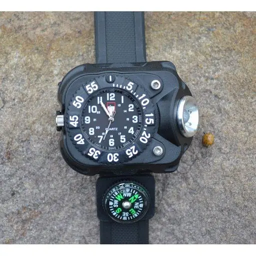 Мужские тактические часы Besta FlashLight с компасом и фонариком - фото 4