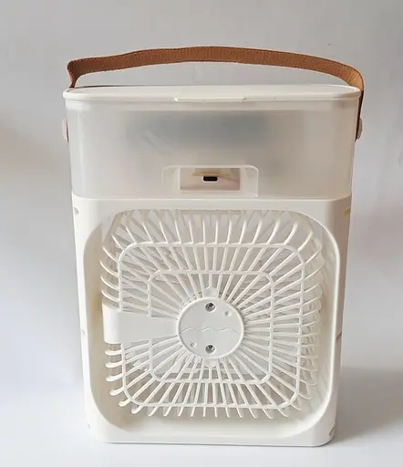 Аккумуляторный настольный вентилятор Crownberg CB-410 Ветродуйка с увлажнением и таймером 30Вт Белый - фото 7